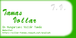 tamas vollar business card