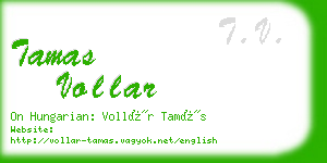 tamas vollar business card